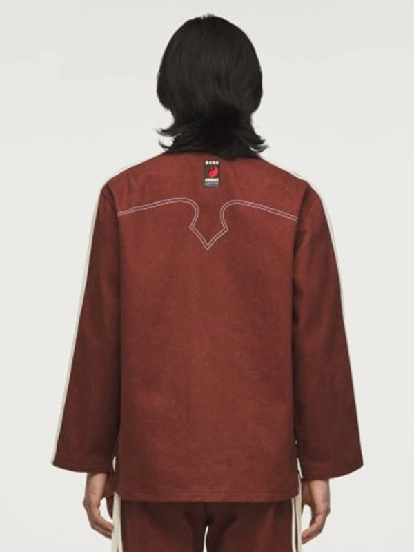 Brown RECREATED Adidas CLOT track jacket by Edison Chen inspired by Chinese New Year aesthetics