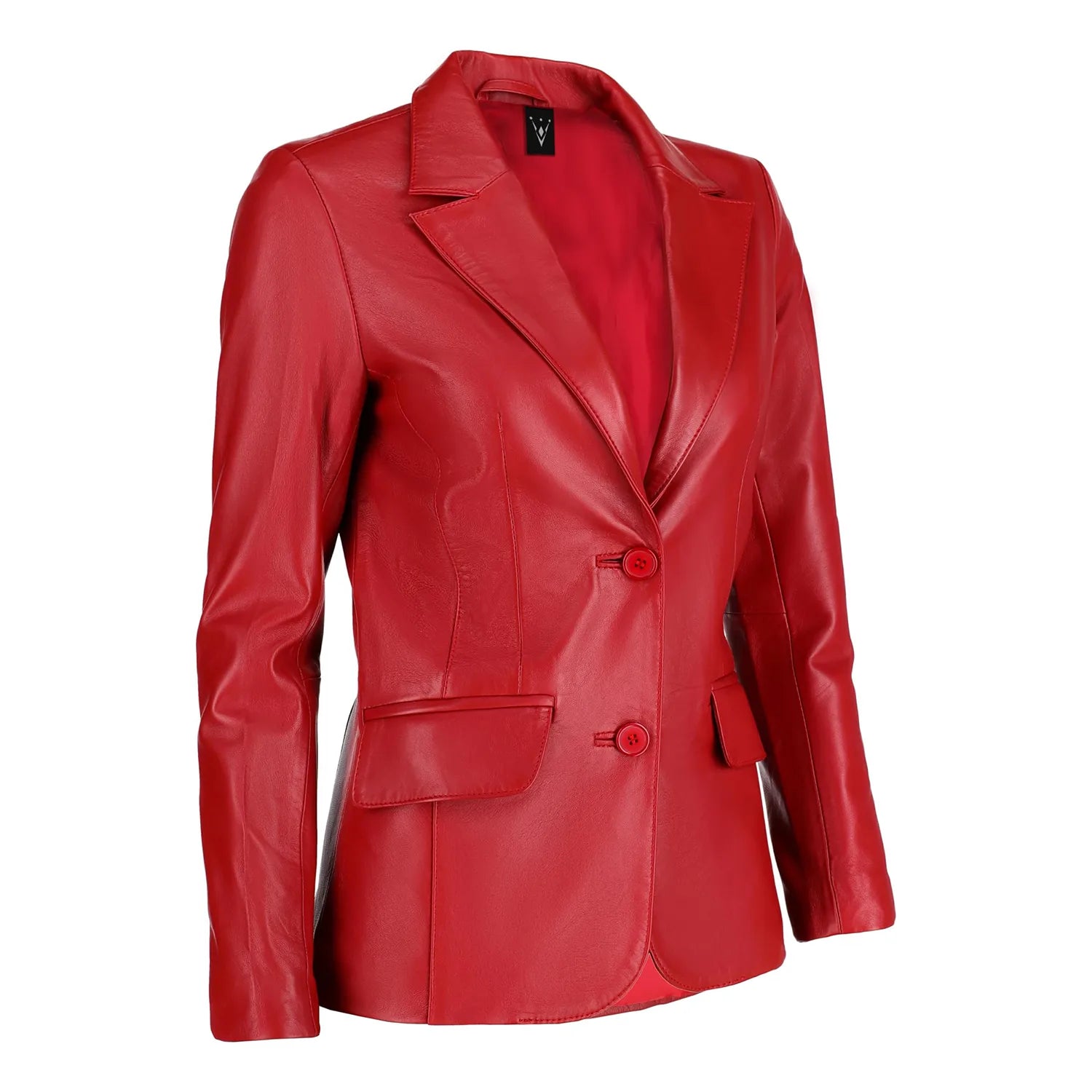 Ladies red jacket blazer best sale