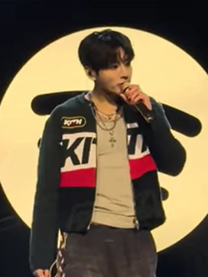 RECREATED BTS SWIMSIDE 2026 Kith Black Jacket inspired by Jeon Jungkook featuring a modern silhouette with everyday wearability