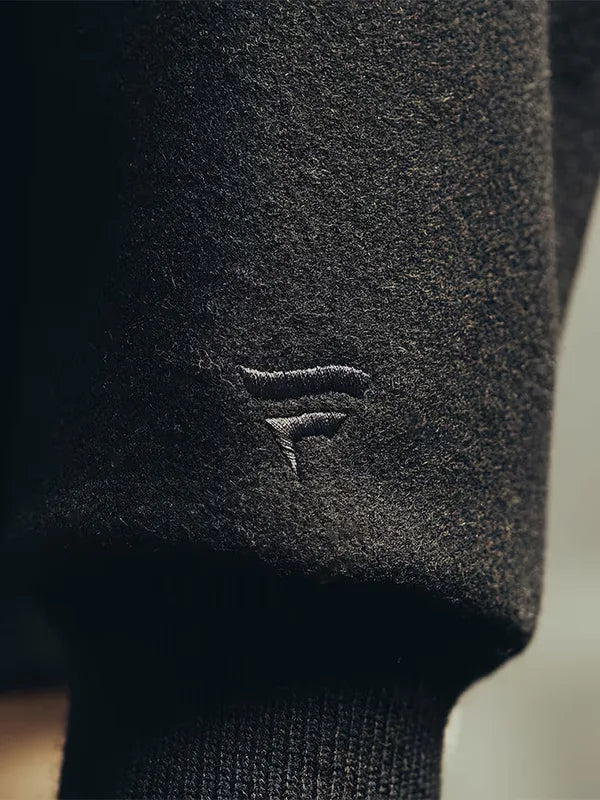 Recreated Super Bowl LX Champions full‑snap jacket in black with Seattle Seahawks embroidery, handcrafted design by APEXER and Golden Bear Sportswear