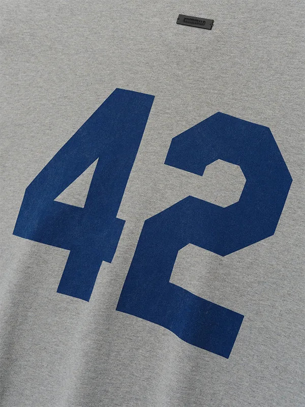 Grey Essentials Fear of God Jackie Robinson Day Merch Oversized T-Shirt designed with clean front graphics and breathable construction