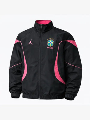Black full-zip Anthem jacket from FIFA World Cup Brazil 2026 Nike × Jordan collection with functional zip-front