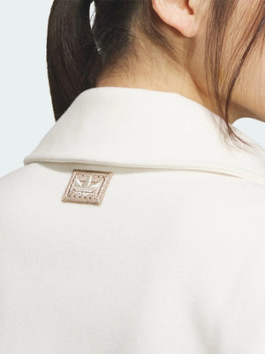 Recreation Adidas SS26 halfzip fleece sweatshirt designed in cream with comfortable texture and easy layering