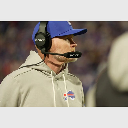 Coach Sean McDermott Buffalo Bills Hoodie with pullover front and rib-knitted edges for a secure fit.