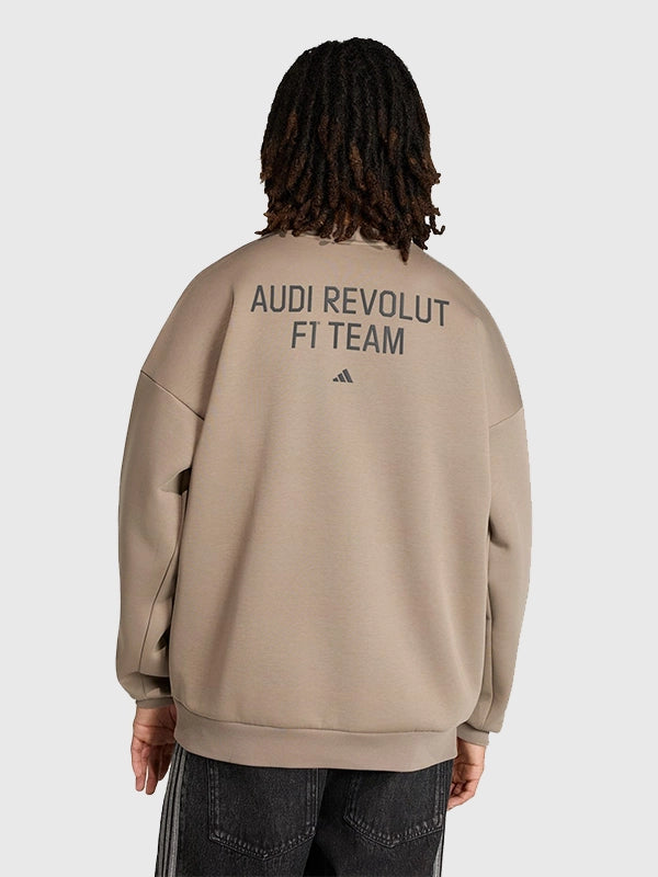 Adidas x Audi Revolut F1 Team Elevated fleece pullover featuring clean design and modern motorsport-inspired look