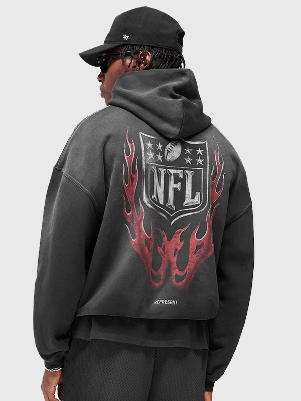 Fanatics Represent Shield Pullover Hoodie featuring tonal design elements, ribbed trims, and elevated athletic-inspired styling