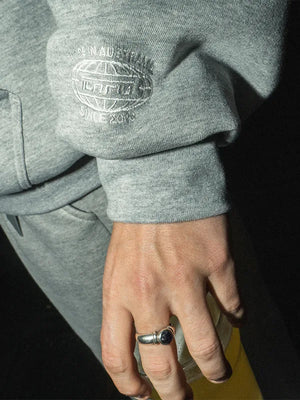 Grey Ichpig 2026 Aus Strike cordless fleece hoodie recreated with relaxed fit and modern streetwear styling