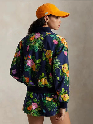 Floral cotton bomber jacket in unisex fit recreated from Polo Ralph Lauren Australian Open 2026 collection
