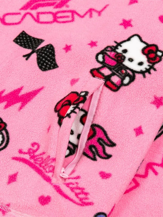 Pink Hello Kitty Formula 1 Academy Fleece Jacket by Recreation offering cozy comfort and standout graphics.