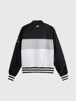 2026 Cadillac F1 Team Miami Varsity Jacket by Tommy Hilfiger featuring clean branding and modern athletic streetwear appeal
