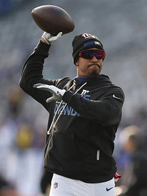 2025 Inspire Change New York Giants hoodie in black featuring Opportunity Equity Freedom Justice wording