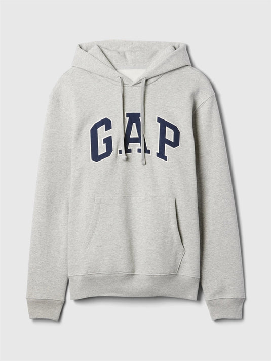 RECREATED Gap x Young Miko 2026 Grey Fleece Hoodie featuring a classic pullover design with soft interior fleece comfort