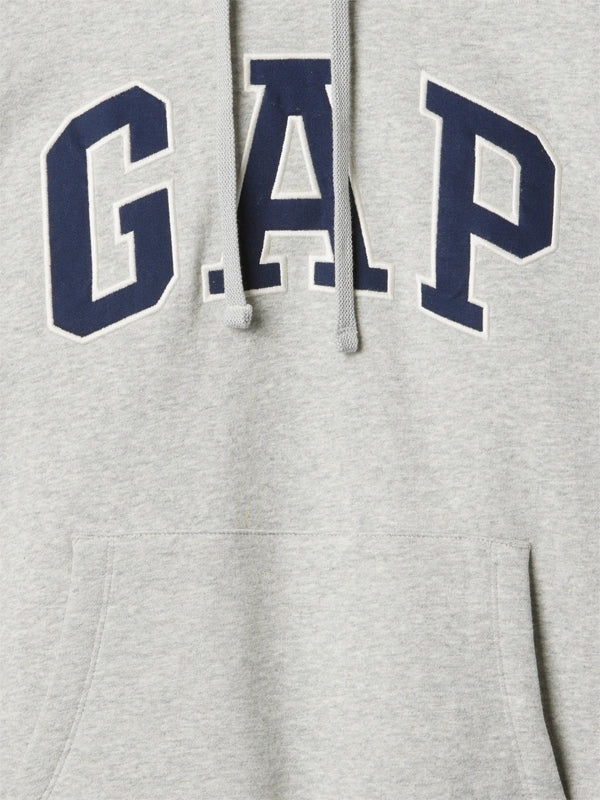 RECREATED Grey Gap x Young Miko 2026 Pullover Fleece Hoodie offering comfortable fleece construction with laid-back street style