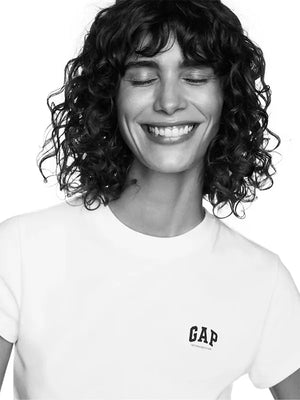 2026 Gap Victoria Beckham Logo Tee crafted in breathable fabric with smooth finish and minimal branding