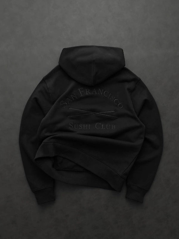 Gap × Sushi Club unisex hoodie in classic fit with front kangaroo pocket and adjustable drawstring hood