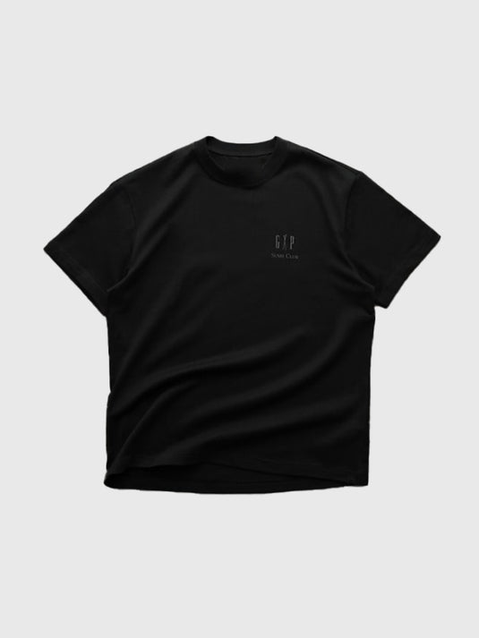 Black Gap × Sushi Club oversized T‑shirt featuring streetwear-inspired graphic design and soft cotton fabric