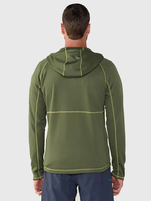 Recreated green Cotopaxi Tempa fleece hooded jacket for men and women with cozy build and clean finish