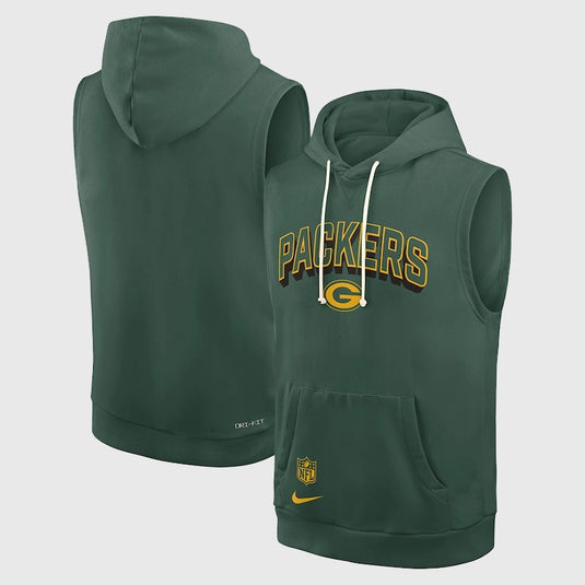 Green Bay Packers Sideline Sleeveless Hoodie