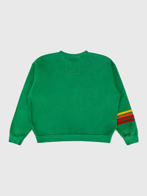 Green Aviator Nation Celtics fleece crew sweatshirt recreated with cozy construction and relaxed everyday fit