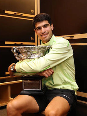 Green RECREATED Carlos Alcaraz Australian Open 2026 Final NikeCourt Heritage full-zip tennis jacket