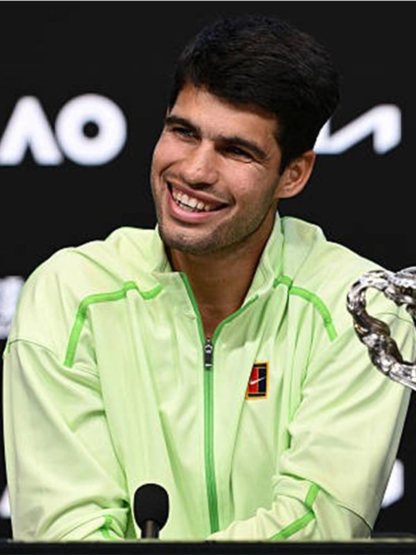 NikeCourt Heritage RECREATED Carlos Alcaraz Australian Open 2026 Final green tennis jacket
