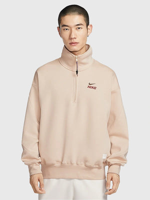 Nike Sportswear China 2026 fleece quarter-zip sweatshirt in light beige with classic fit and soft interior