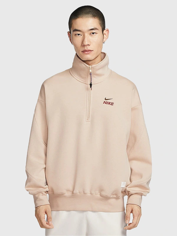 Nike Sportswear China 2026 fleece quarter-zip sweatshirt in light beige with classic fit and soft interior