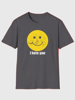 Unisex black Harry Styles SNL 51 I Hate You T-shirt offering classic short sleeve design and breathable cotton feel