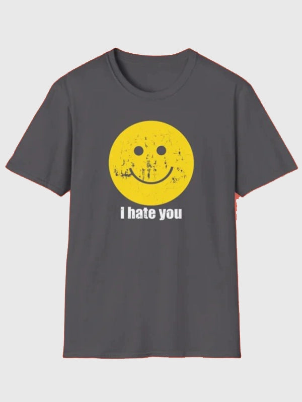 Unisex black Harry Styles SNL 51 I Hate You T-shirt offering classic short sleeve design and breathable cotton feel