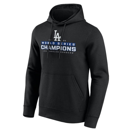 Los Angeles Dodgers 2025 Signature Roster Hoodie celebrating the World Series victory with detailed front and back prints.
