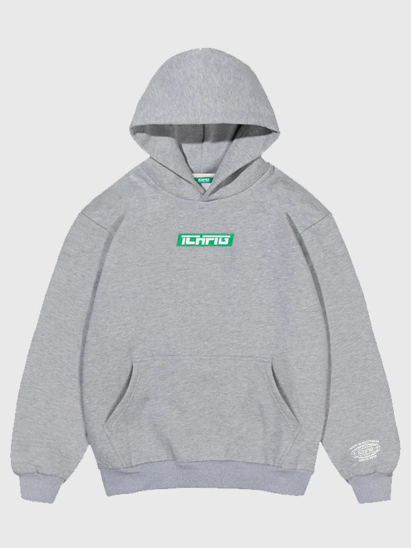 Recreated unisex Ichpig 2026 Aus Strike cordless grey fleece pullover hoodie with soft interior and clean minimalist design