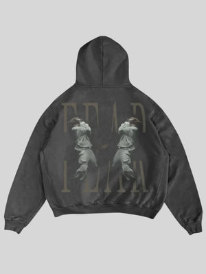 Grey NF Fear pullover hoodie inspired by Ilia Malinin’s 2026 Olympic performance, relaxed cut and comfortable fleece finish