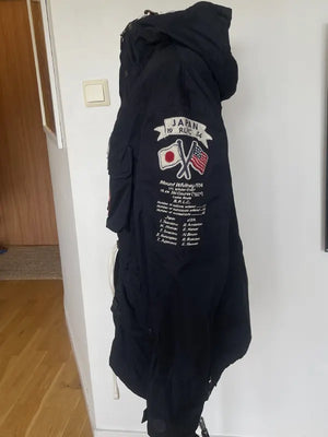 Recreated unisex BEAMS x Polo Ralph Lauren Japan anorak jacket in navy featuring relaxed fit and casual layering style