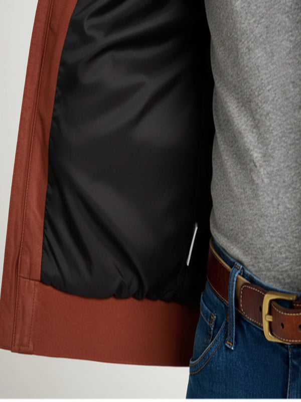 Stranger Things S05 Steve Harrington brown suede jacket inspired by Joe Keery’s on-screen wardrobe