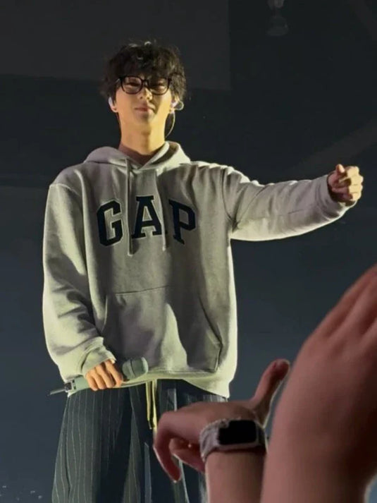 Soft and stylish Jungwon Gap Arch Logo Hoodie recreated for everyday wear and comfort.