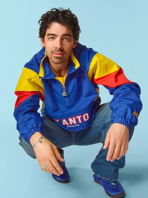 Kanto Starter Pokémon 2026 Half-Zip Jacket crafted with breathable fabric, relaxed fit, and bold multicolor streetwear styling