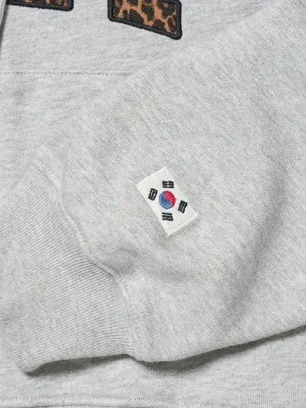 Gap x Katseye 2026 Kat by Yoonchae RECREATED grey cropped full-zip fleece hoodie with a soft and structured finish