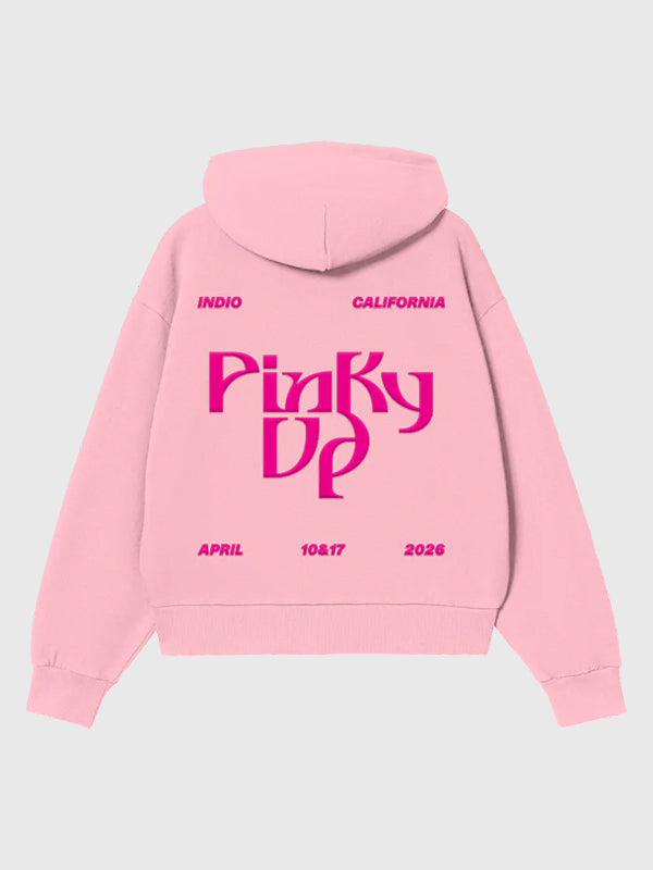 Katseye Zip Up Fleece Hoodie featuring comfortable texture, ribbed trims, and understated graphic accents