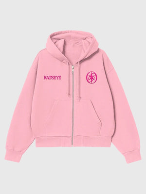 Katseye 2026 Desert Zip Up Fleece Hoodie featuring soft brushed interior and clean desert-inspired design detailing