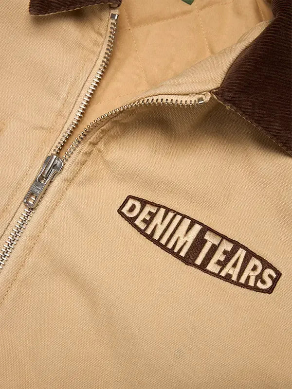 Recreated Denim Tears 2026 khaki work jacket with Every Tear Is A Star design and functional outerwear appeal