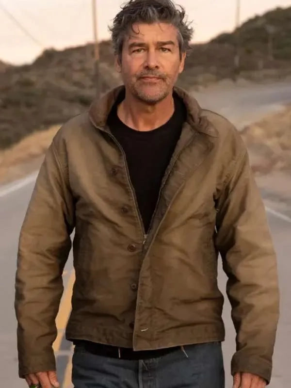 RECREATED Lanterns 2026 TV Series Kyle Chandler Hal Jordan Brown Cotton Jacket designed with a classic fit and rugged everyday outerwear style