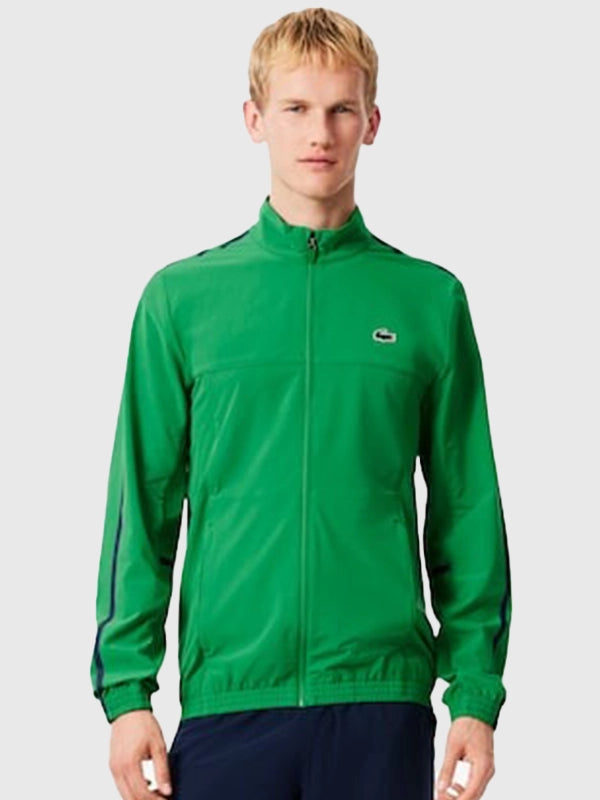 RECREATED Novak Djokovic Lacoste green track jacket from Australian Open 2026 Final with full front zip