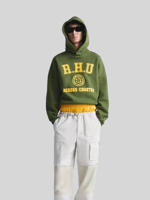 Recreation edition green pullover hoodie from Landon Barker RHU with drawstring hood, relaxed fit, and versatile everyday wear