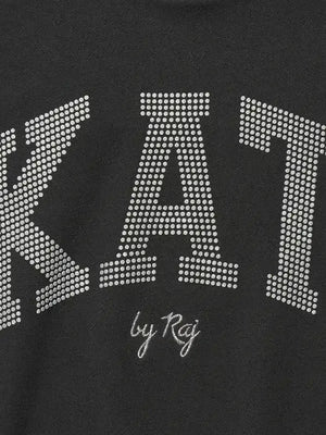 Black cropped fleece pullover hoodie from Kat by Raj 2026 Gap x Katseye RECREATED with a relaxed modern feel