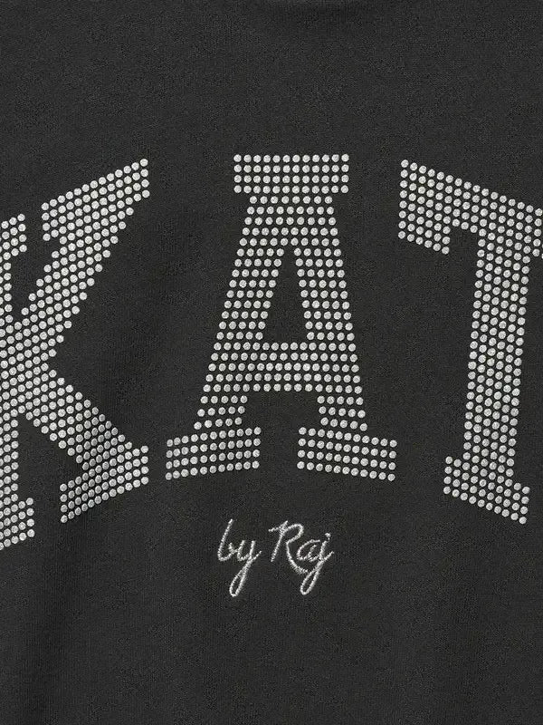 Black cropped fleece pullover hoodie from Kat by Raj 2026 Gap x Katseye RECREATED with a relaxed modern feel