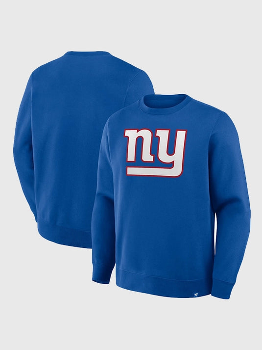 Fanatics New York Giants Royal Legacy Fleece Sweatshirt recreated with soft, warm fabric.