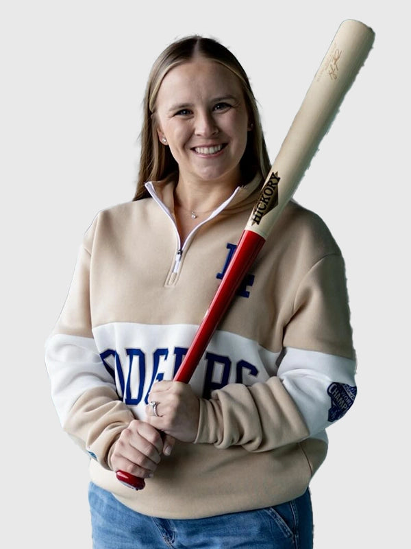 Dodgers Women’s Night WAG Quarter Zip Sweatshirt designed with lightweight fleece feel and a modern athletic silhouette