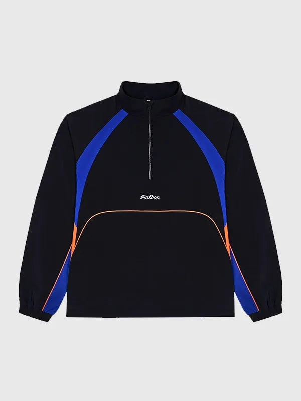 Black Malbon x New York Knicks 2026 Baseline quarter-zip jacket recreated with sleek design and minimal detailing