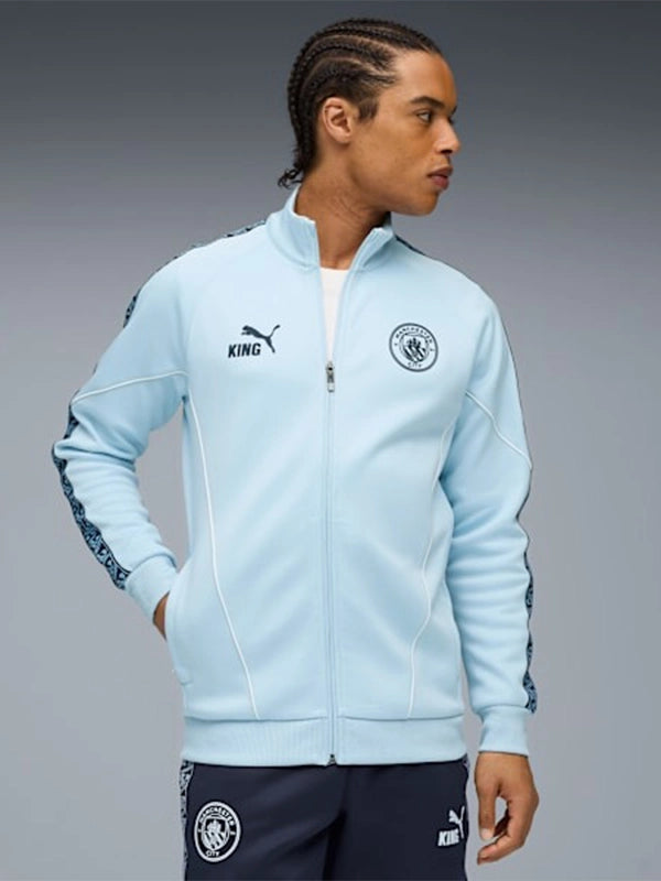 Recreation light blue Puma Manchester City track jacket designed for streetwear and football culture fans
