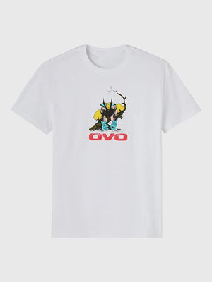 OVO x Marvel Wolverine 2025 graphic T-shirt recreation crafted in white with soft, breathable fabric